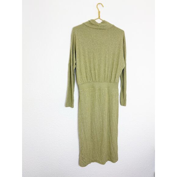Anthropologie Daily Practice Arabella Moss Drapey Midi Sweater Dress Medium Chic - Picture 12 of 13